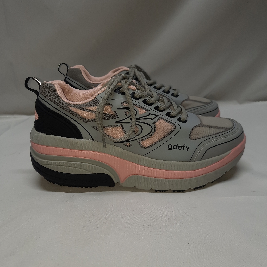 New Women's Gdefy Gravity Defyer Ion Athletic Shoes Pink/Grey//Black 10